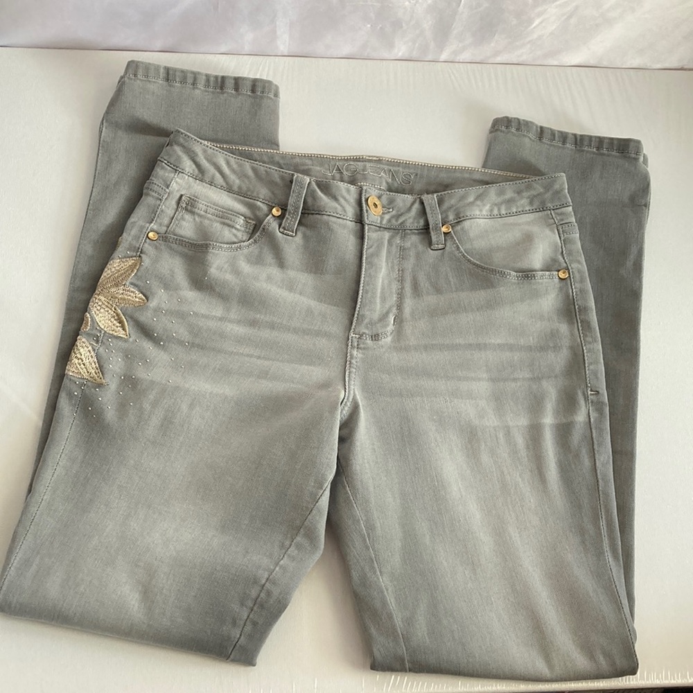 Jag Jeans Mid-Rise Straight Leg Stretch Denim Jeans Size 10